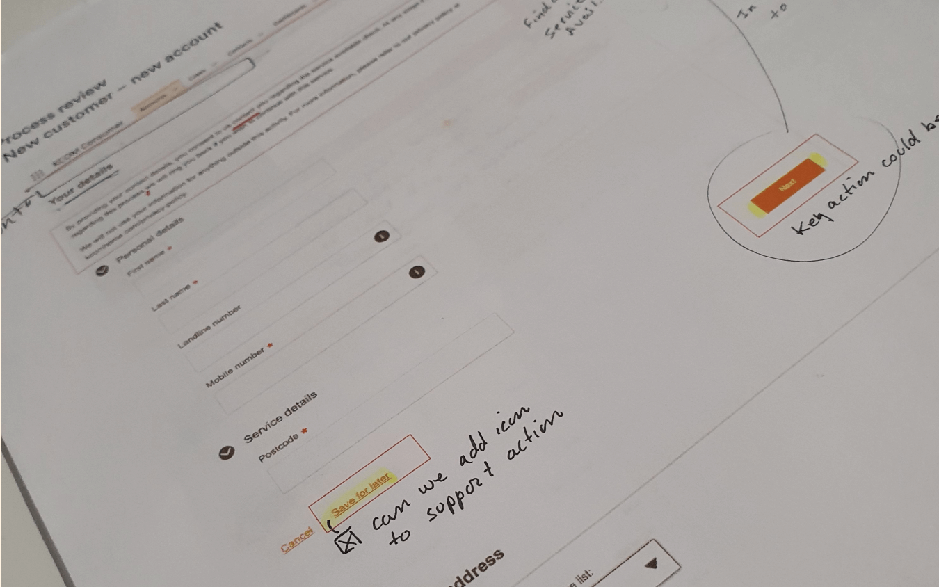 The image shows a process review where stakeholders view the designs and give feedback to stakeholders and users.
