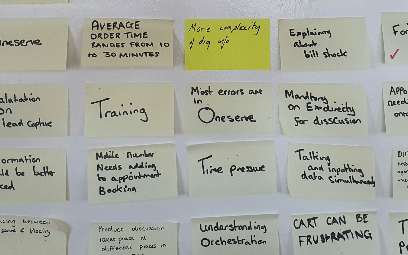 The image shows an array of feedback from different aspects of order management for improvement.